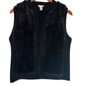 Chico's Elegant Black Vest Cotton, Wool